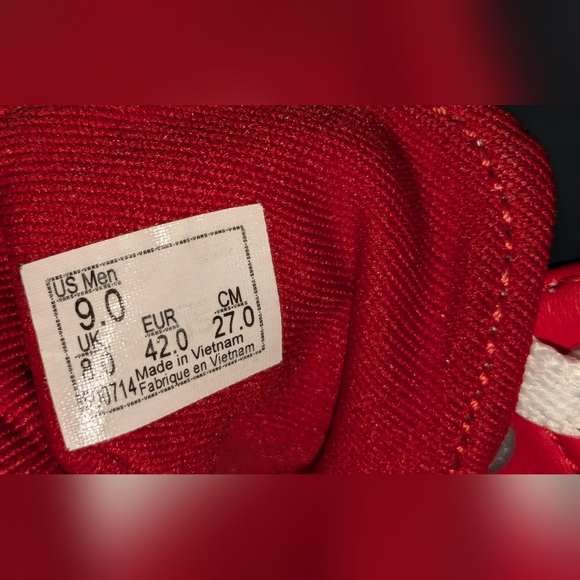 Vans Men's Red Canvas Sneakers - Picture 8 of 15